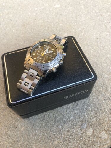 Seiko Watch Chronograph Tachymeter 7T62-OAMO AO Men's 10 BAR
