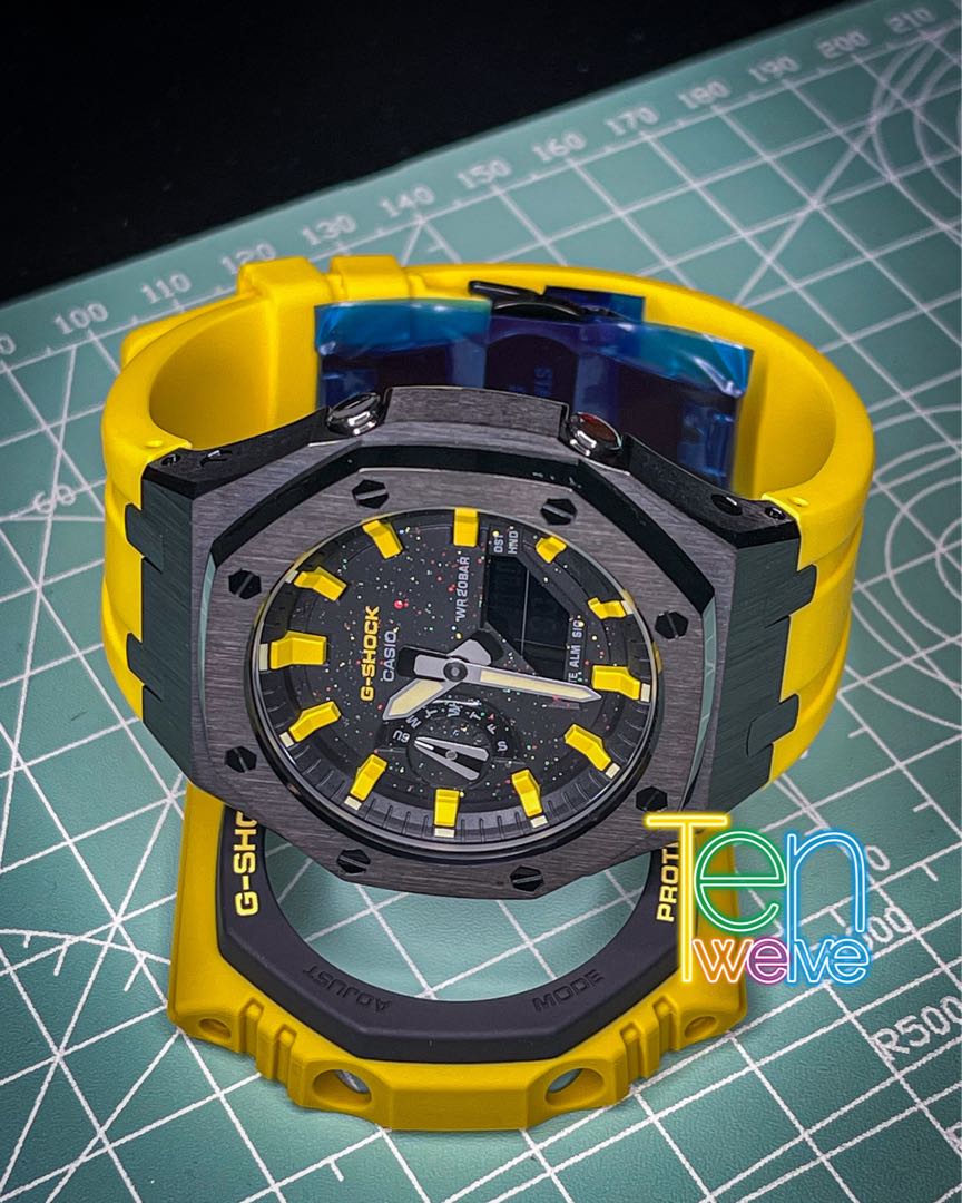 Casio G-Shock GA2100 GA2110 GA-2100 GA-2110 CasiOak Yellow Marker