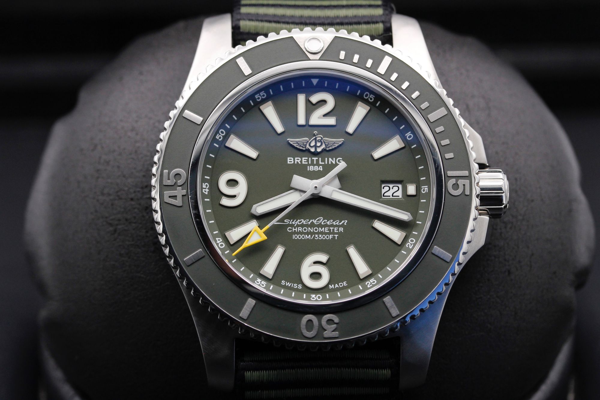 Breitling superocean best sale outerknown green