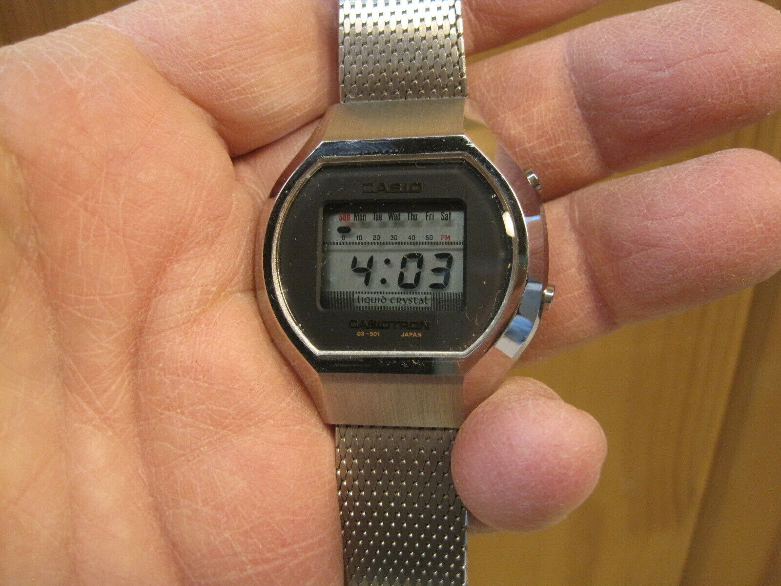 Working 1970's Casiotron Casio 03-504 LCD Watch B1741