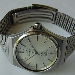SEIKO SILVER WAVE 7121-7010 DAINI FACTORY MARK VINTAGE MENS QUARTZ 