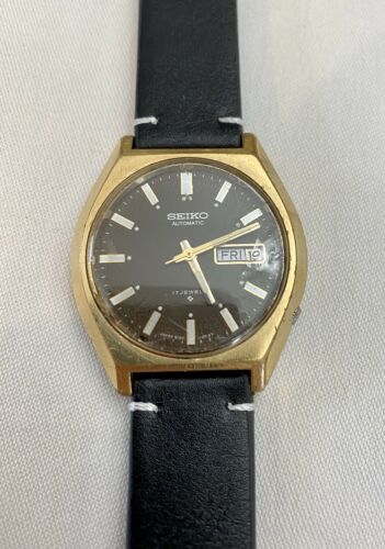 Vintage SEIKO 6109 8019 Automatic 17 J Day Date Men s Watch