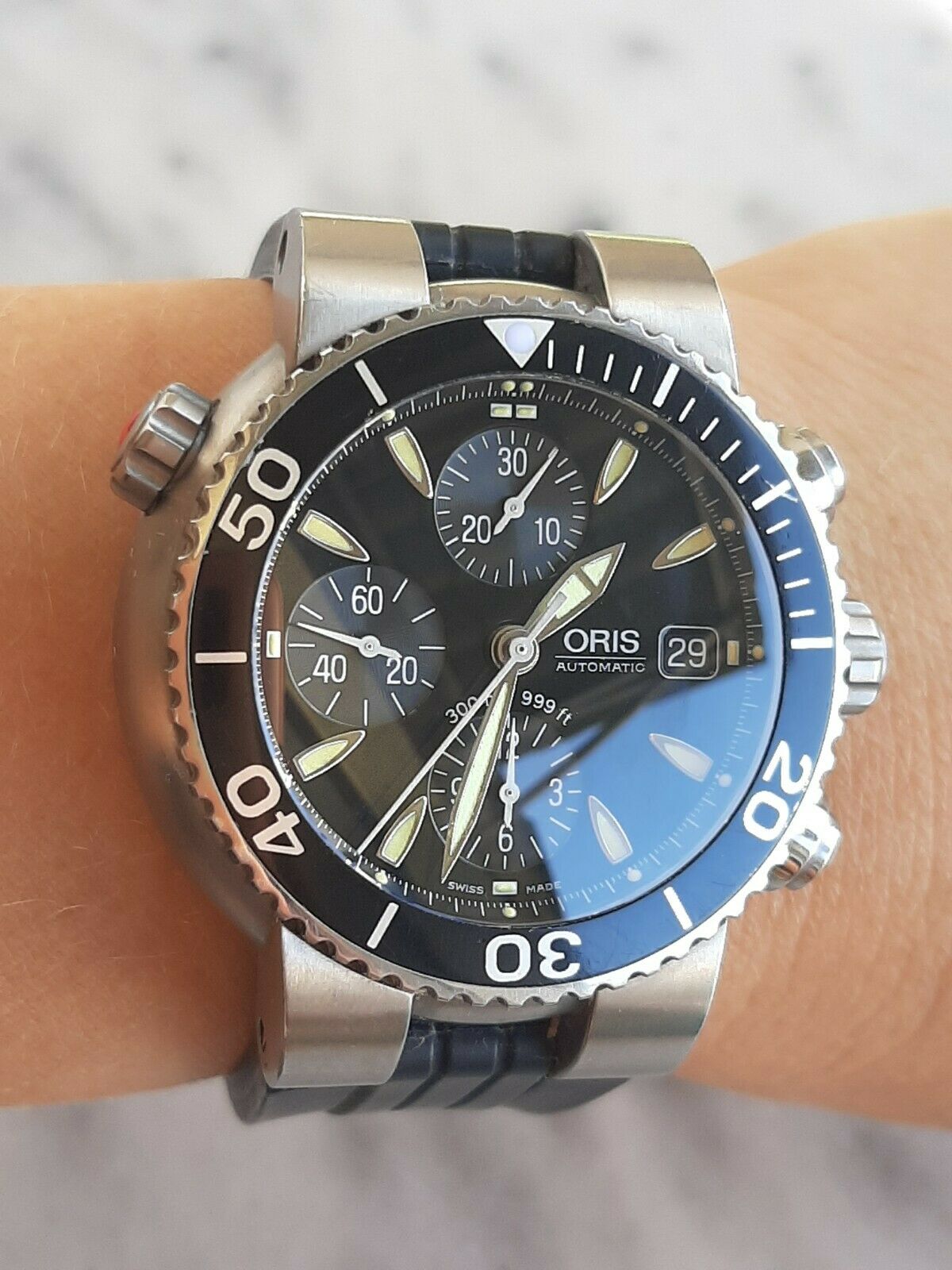 ORIS WATCH 7542 TITANIUM CHRONOGRAPH AUTOMATIC DIVERS 300M MENS