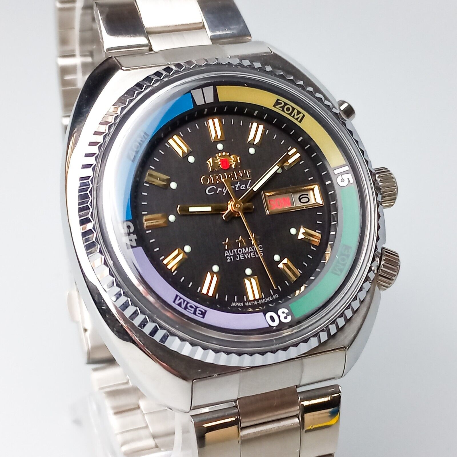 Montre Orient KING PLONGE Automatique - Cadran Bleu, 21 Rubis, Mouvement Japon, Très Bon état