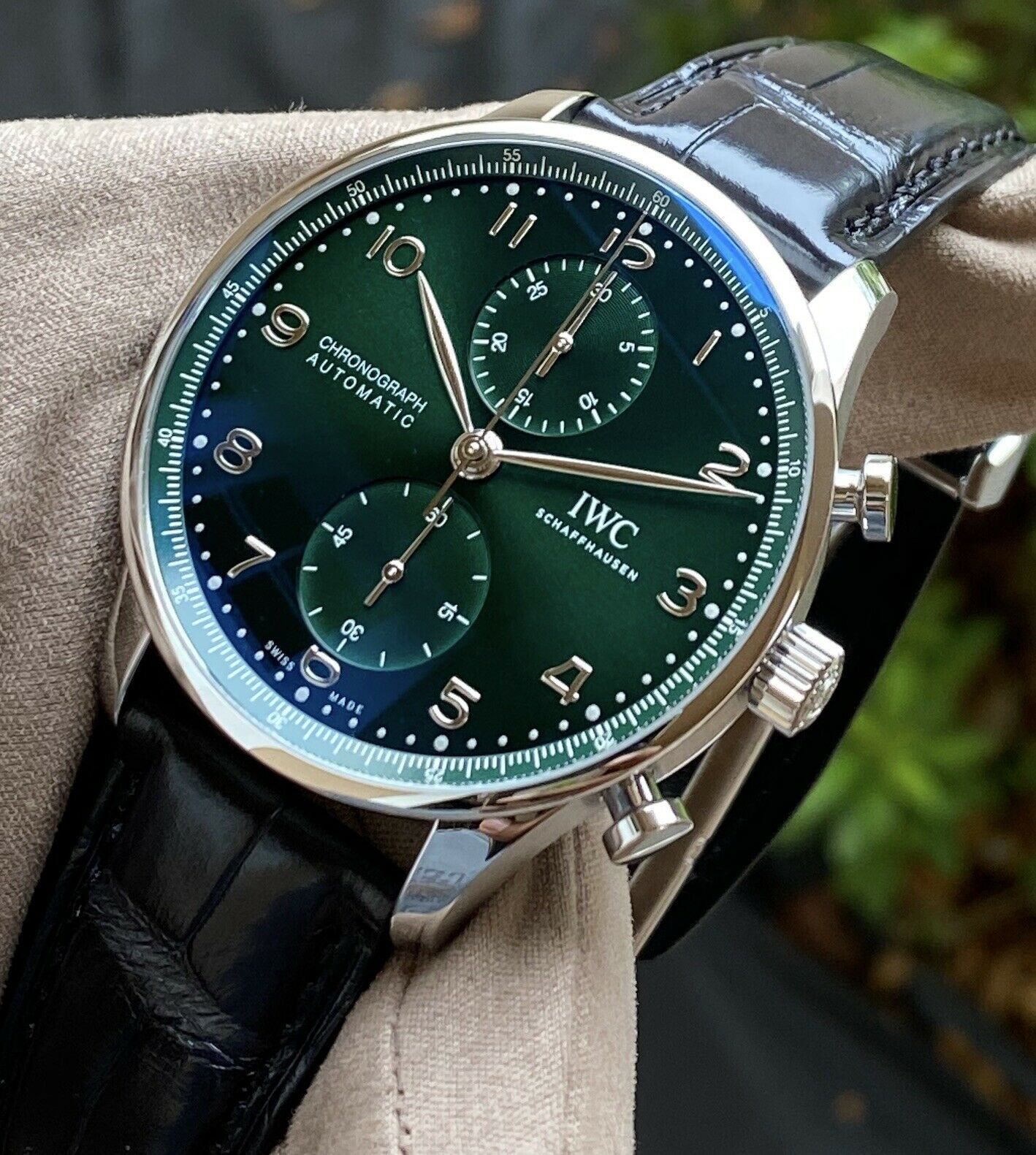 Iwc portugieser 2024 chronograph green