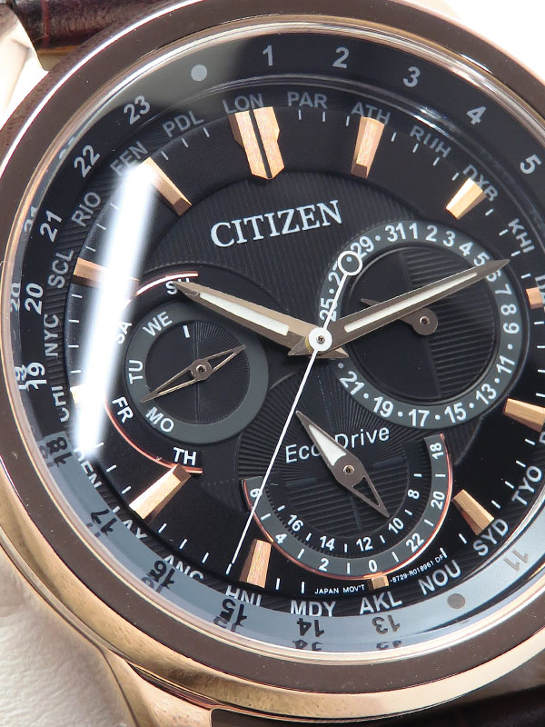 【CITIZEN】エコドライブ 8729-R005995 未使用 Citizen Eco-Drive World Time 8729-R005995. Rose gold. Gents