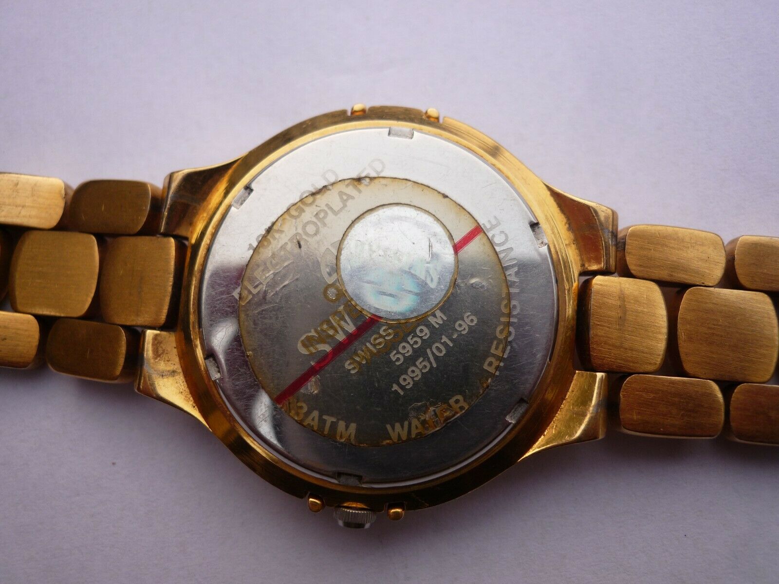 Swistar watch 18k gold electroplated price sale