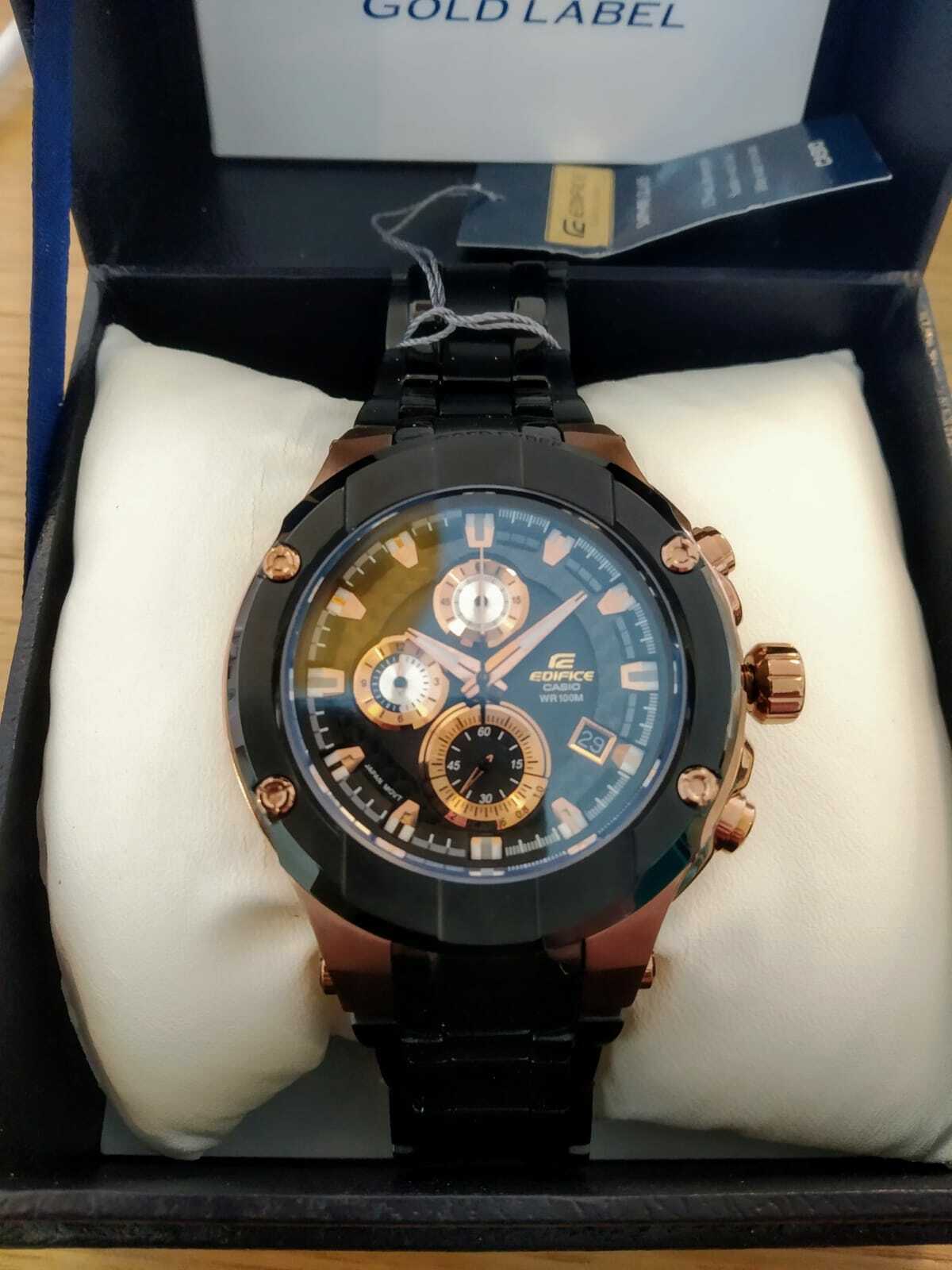 Casio Edifice Gold Label Chronograph Watch EFX-500SP-1A Sapphire 