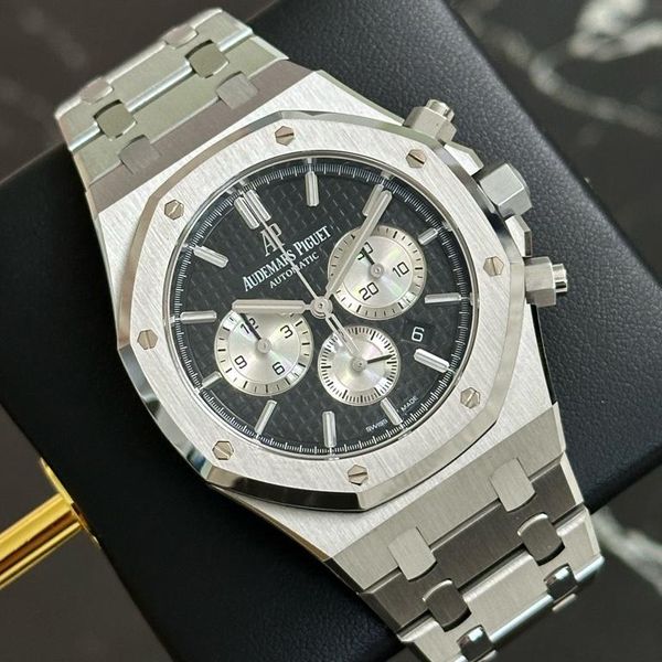 FSOT: Audemars Piguet Royal Oak Chronograph 41mm AP Black Dial Reverse ...