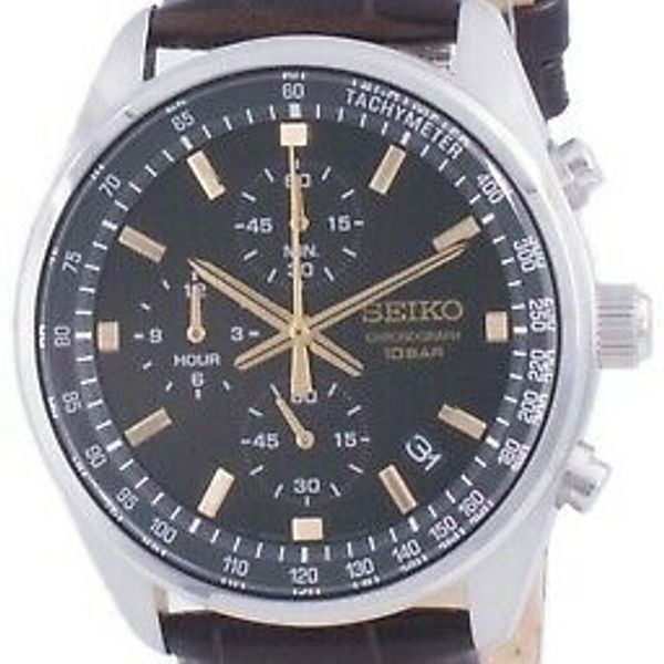 Seiko Chronograph Quartz SSB385 SSB385P1 SSB385P 100M Men's Watch WatchCharts