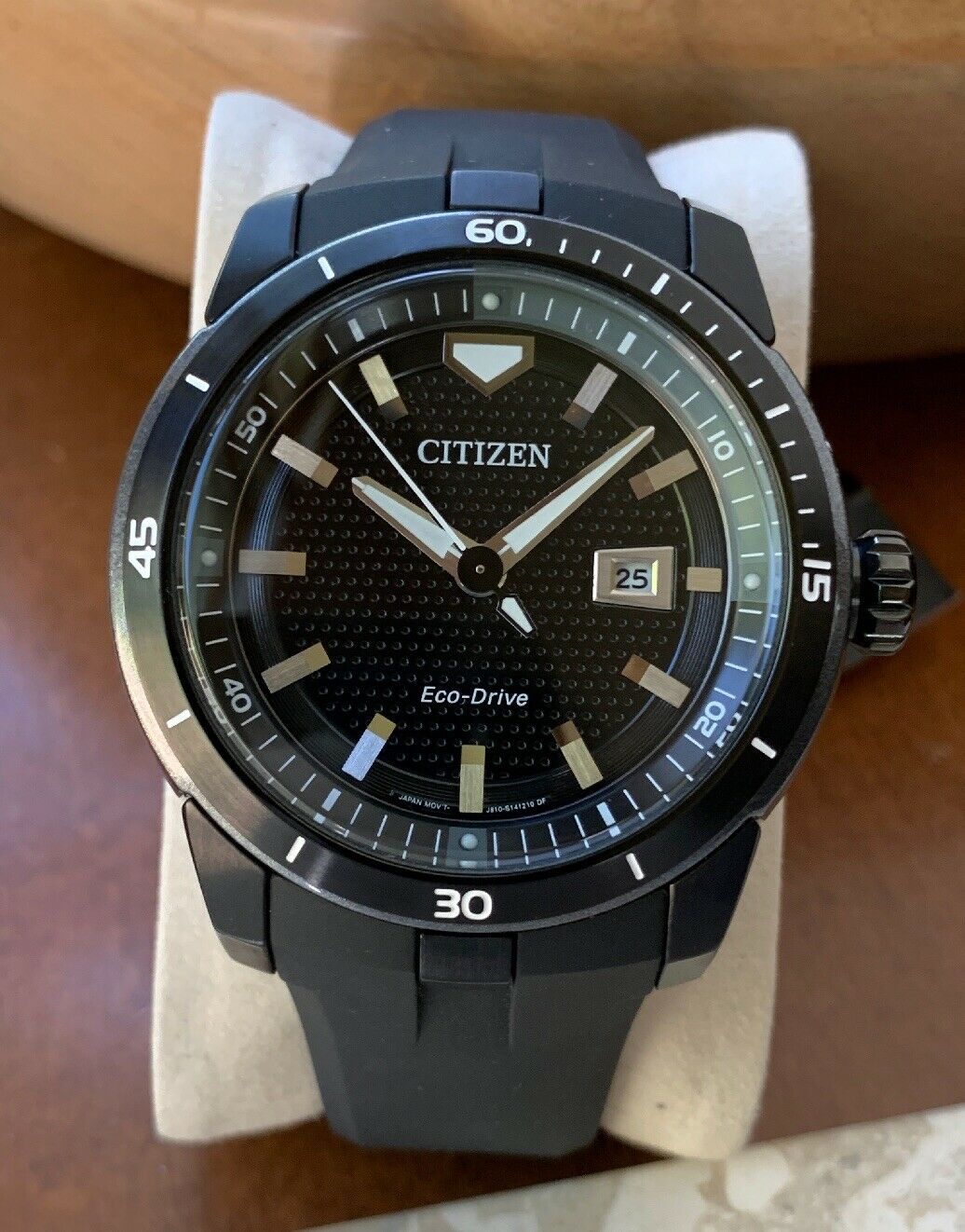 Citizen Eco-Drive Men's Ecosphere AW1477-15E Watch Black Polyurethane Strap  Date | WatchCharts Marketplace