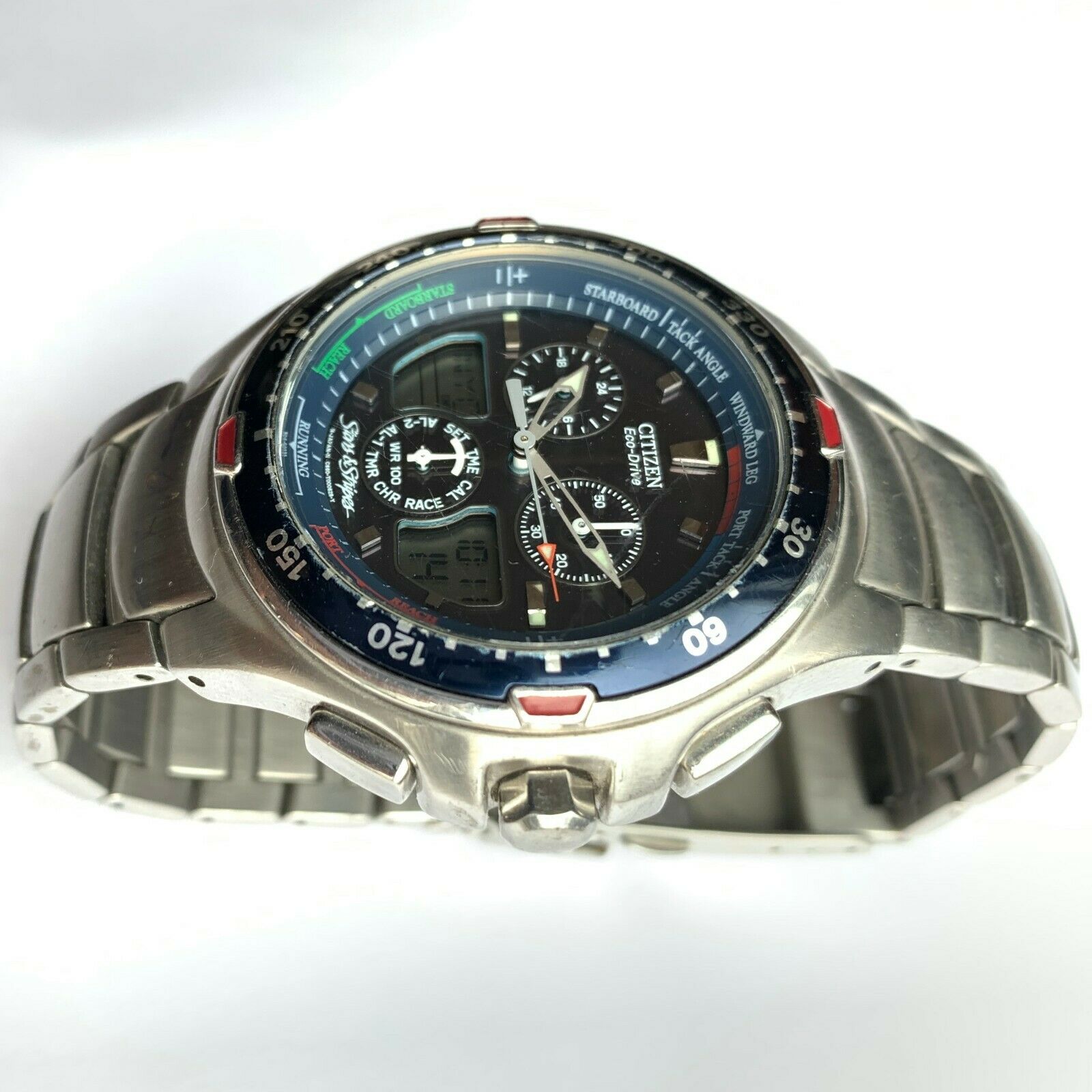 RARE CITIZEN STARS & STRIPES ECO-DRIVE AMERICA'S CUP 2003 JR4000