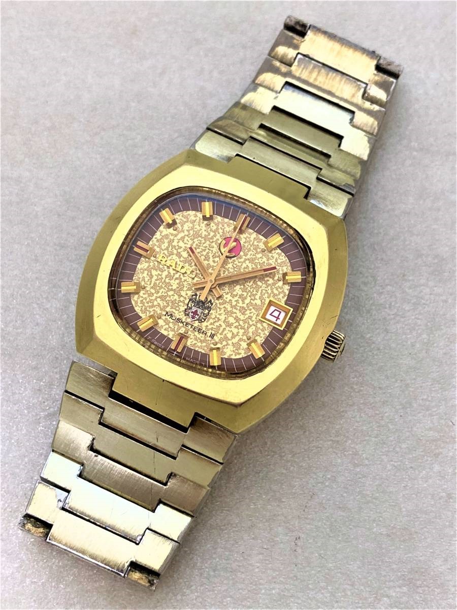 Collectible! Circa 1974 Rado Musketeer III ETA 2783 Gold-Filled 