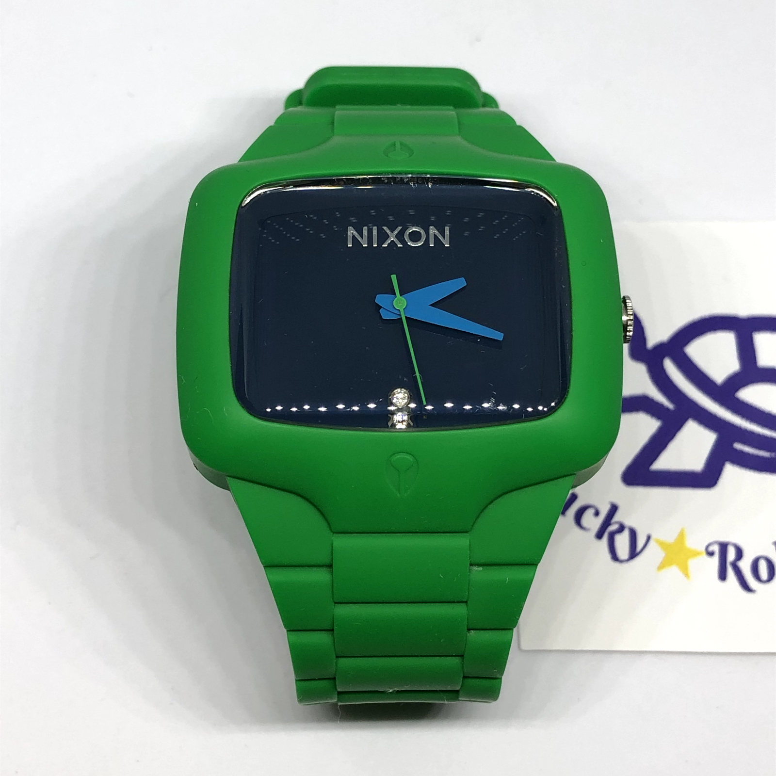 Nixon THE RUBBER PLAYER GREEN Men Women Wristwatch Used Japan