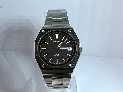 Vintage Tissot F1 Quartz Men s Steel Watch on Steel Bracelet