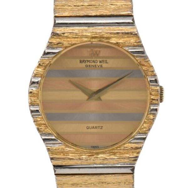 Auth RAYMOND WEIL 9022 18K Gold Electro Plated Quartz Auth RAYMOND WEIL 9022 18K Gold Electro Plated Quartz