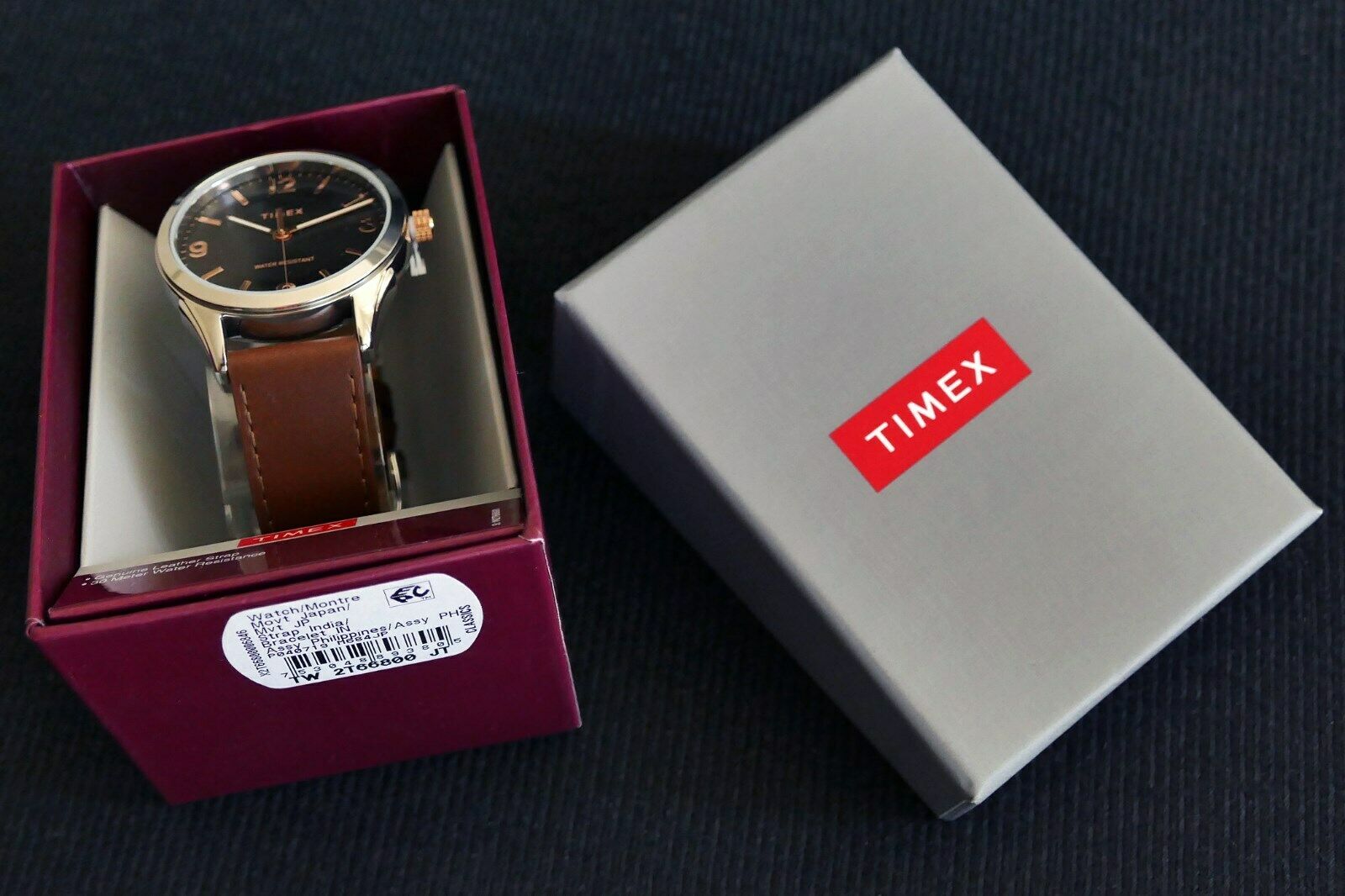 TIMEX TW2T66800 'Briarwood' Brown Leather Strap Watch -- (New in