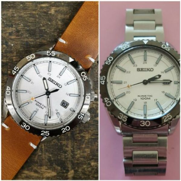 Seiko kinetic Ska615P1 100m mens divers watch (5M82-0AH0) with