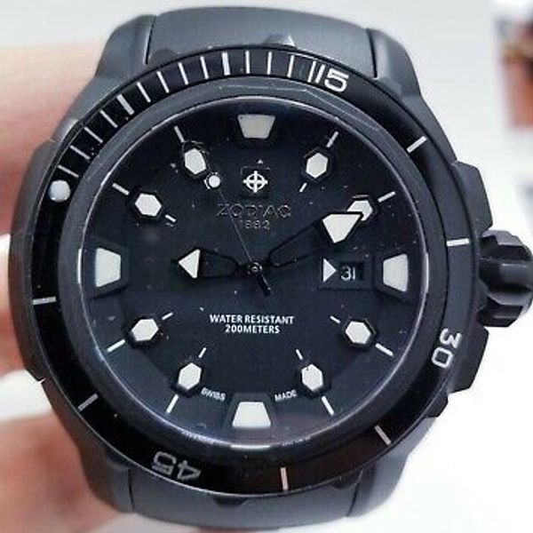 Zodiac ZMX-06 Sea Dragon Black dial 200M Men's Watch ZO8605