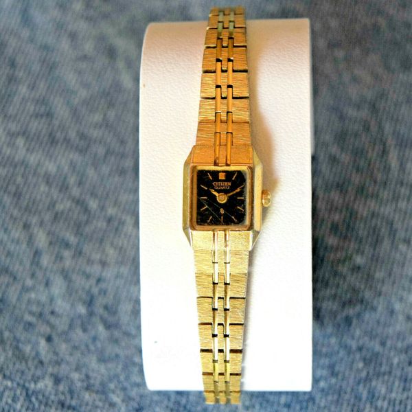 Elegant Citizen 5421-S18531 Yellow Gold Plated Quartz Dress Watch, New ...