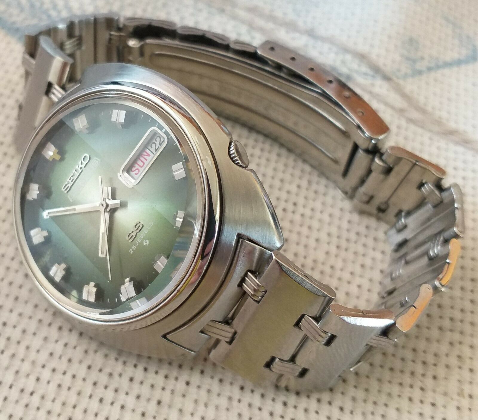 SEIKO 5 ACTUS 6106-7600 SS 25石 中古品｜セイコー