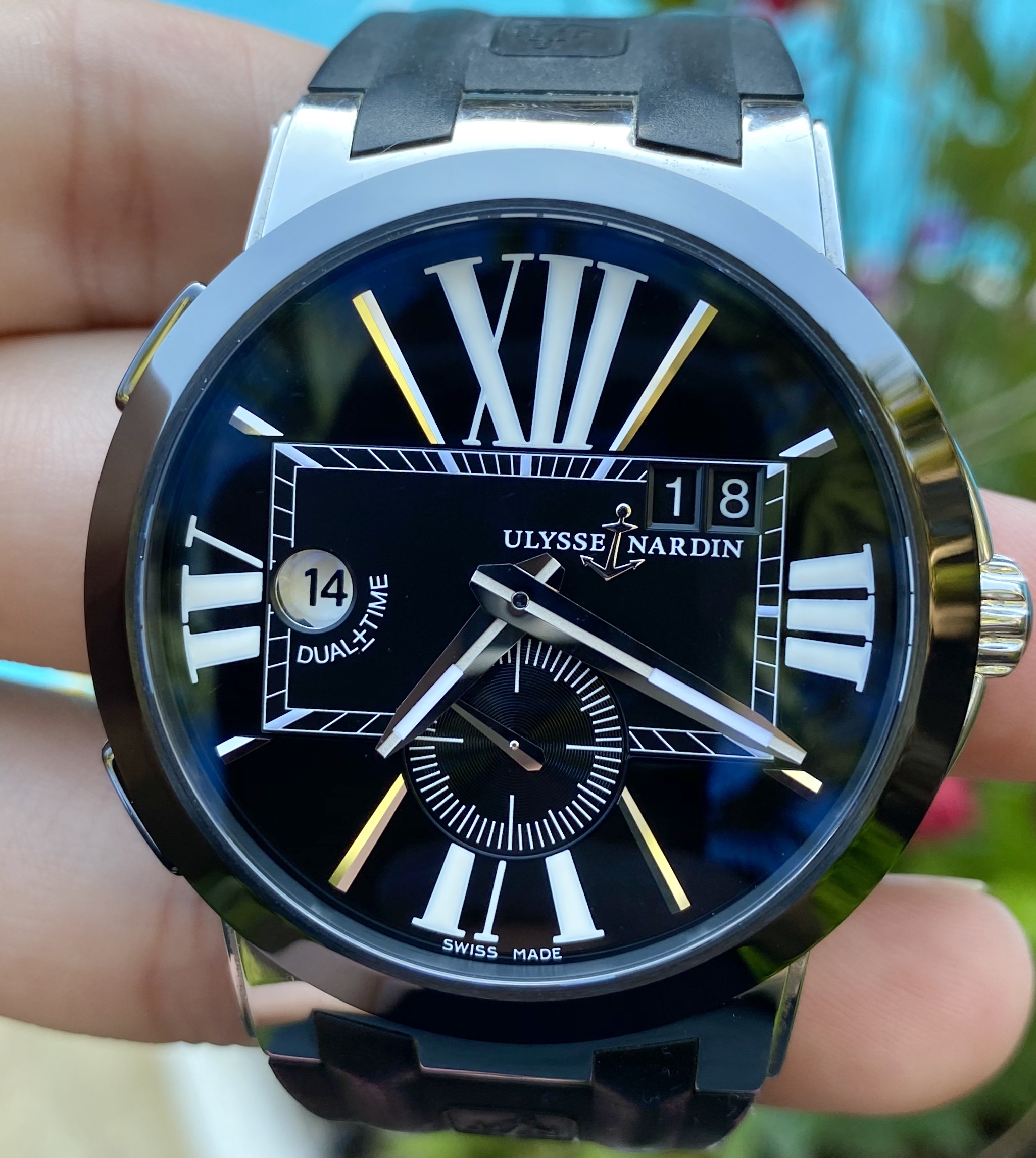 Ulysse Nardin Executive Dual Time 9.4K MSRP Black 43 Complete 243