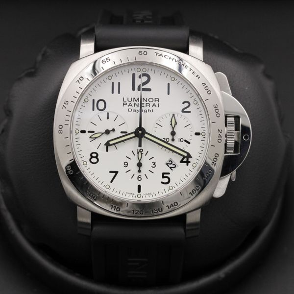 Fsot Panerai Luminor Daylight Chronograph White Dial Pam 188 Mint Cond Watchcharts