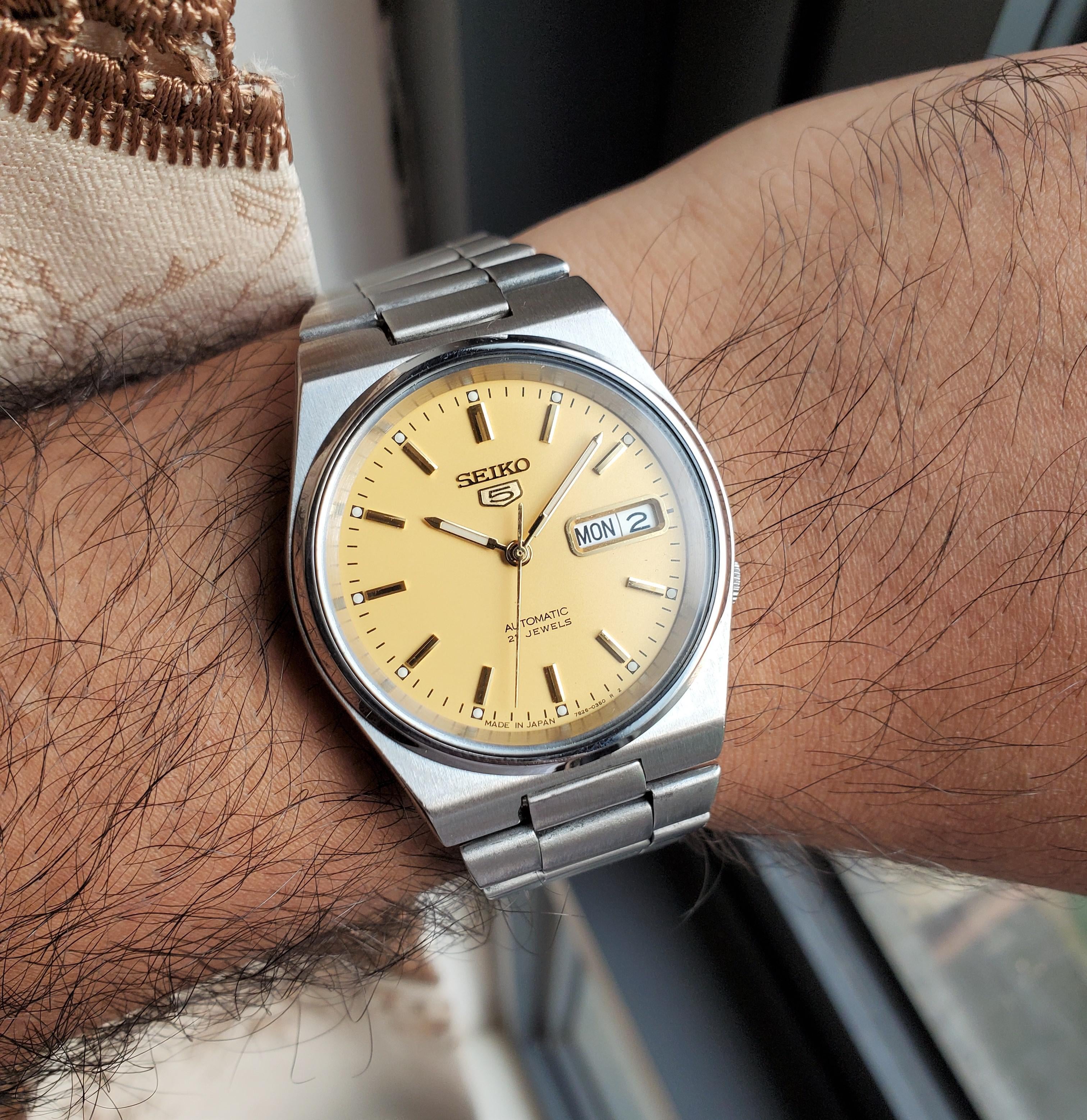 WTS] Seiko SKXM21 2005 Yellow Golden Sunburst dial Retro JDM Rare