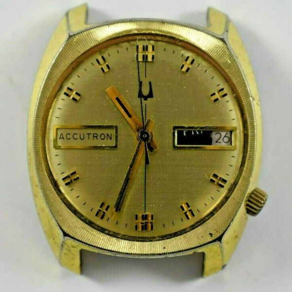 Vintage 1977 N7 Bulova Accutron Tuning Fork 219310 Mens Wrist Watch