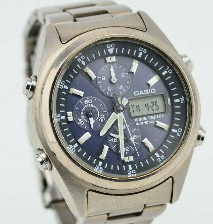 Vintage Casio Wave Ceptor Titanium Solar Watch WVQ 500TDJ JDM F870 35.1 WatchCharts Marketplace