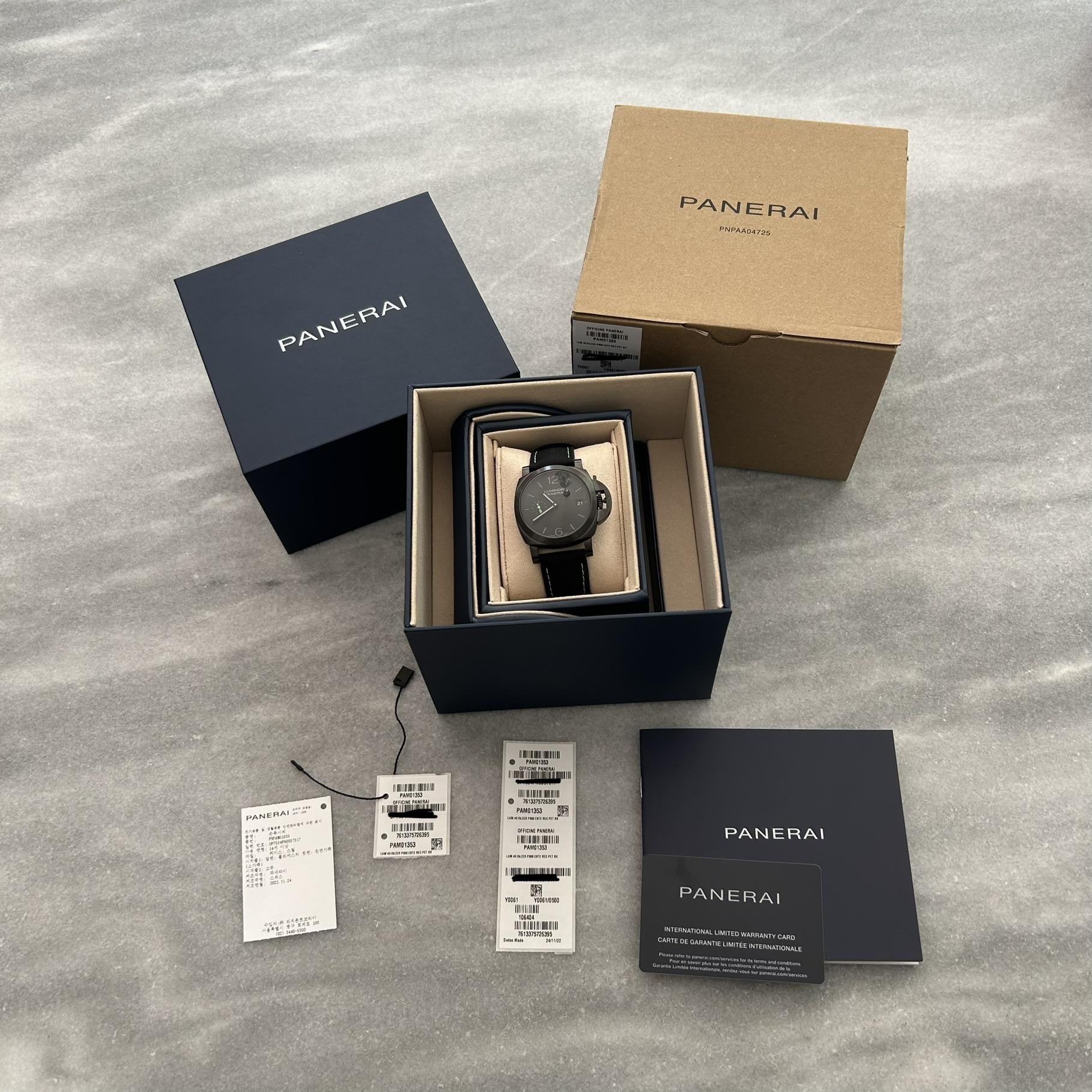 WTS Panerai PAM01353 Luminor Quaranta Razer eSteel 40mm Limited