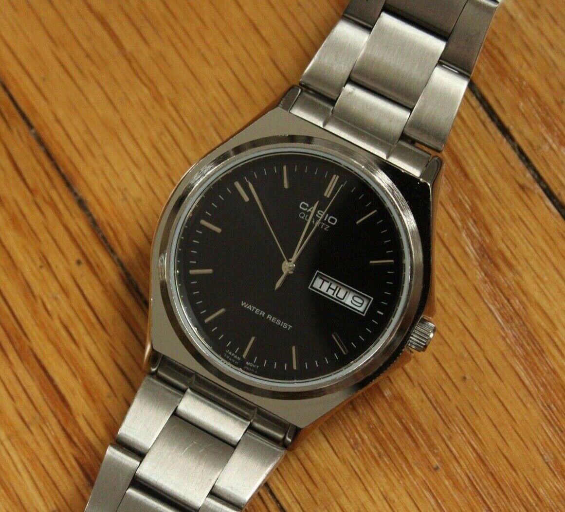 Casio All Metal Watch MTP1240DJ Kanji Date | WatchCharts Marketplace
