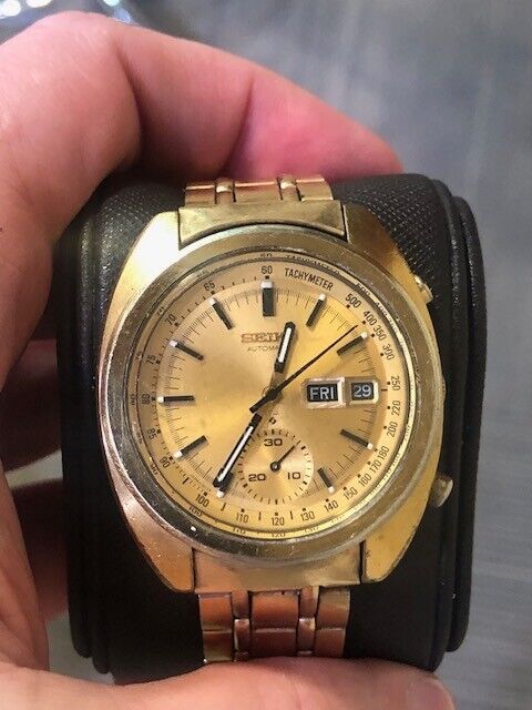 1976 Seiko 6139-6015 'Bruce Lee' Gold Tone watch w/original