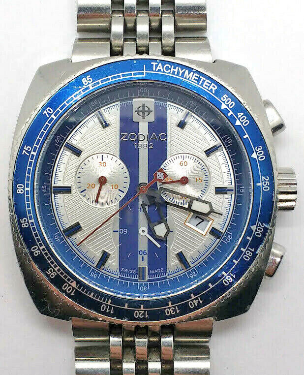 Mens Zodiac V8 Shelby Sea Dragon Chronograph ZO2114 Swiss Made