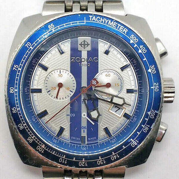 Mens Zodiac V8 Shelby Sea Dragon Chronograph ZO2114 Swiss Made