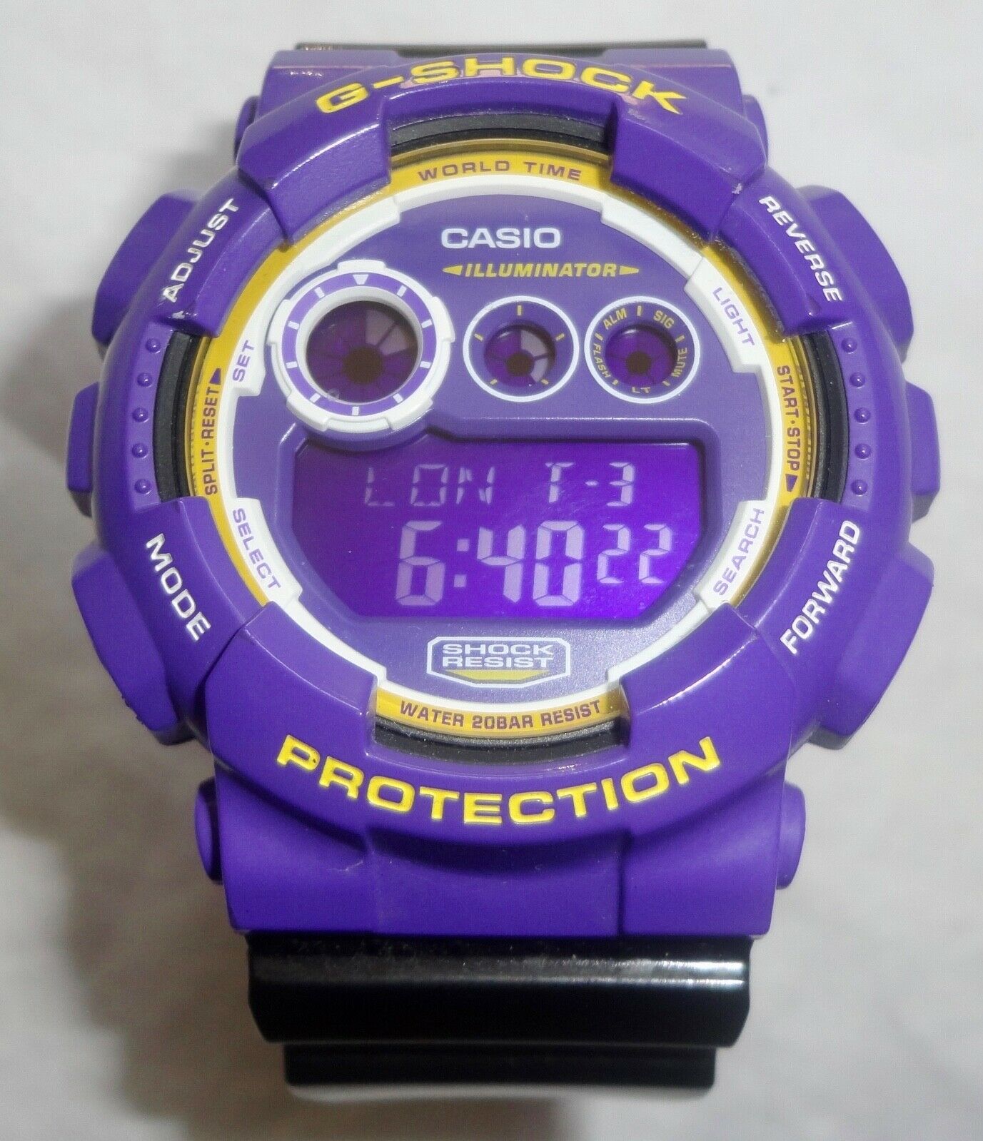 g shock purple yellow