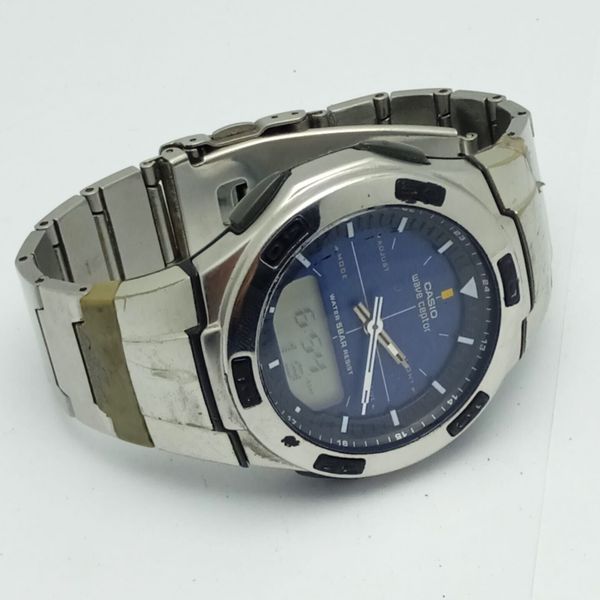 CASIO Quartz WAVE CEPTOR ILLUMINATOR WVA-105H World Time Vintage Men's ...