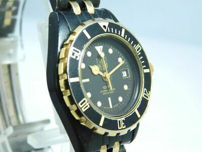 TAG HEUER 980.028N DATE WOMEN S GOLD BLACK VINTAGE