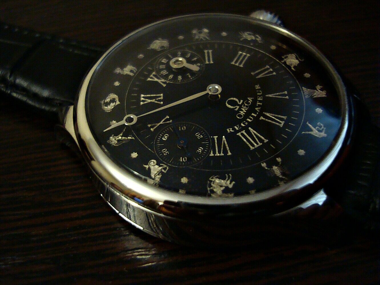 OMEGA REGULATEUR SIGNS OF THE ZODIAC VINTAGE SWISS POCKET WATCH