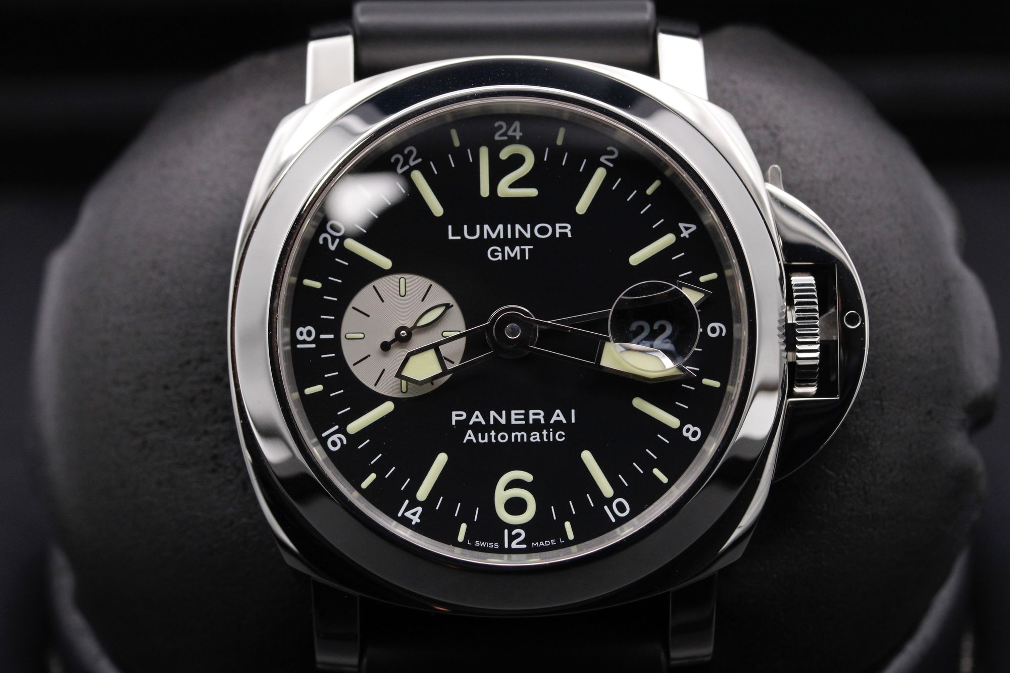 FSOT Panerai Luminor GMT PAM 88 Black Stainless Steel