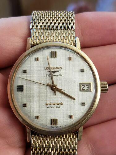 Vintage 1975 LONGINES 5 Star Admiral Automatic Watch 10K Gold