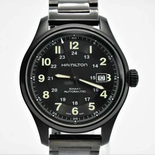 Hamilton Khaki Automatic Titanium H70575733 Automatic Black Mens Watch ...