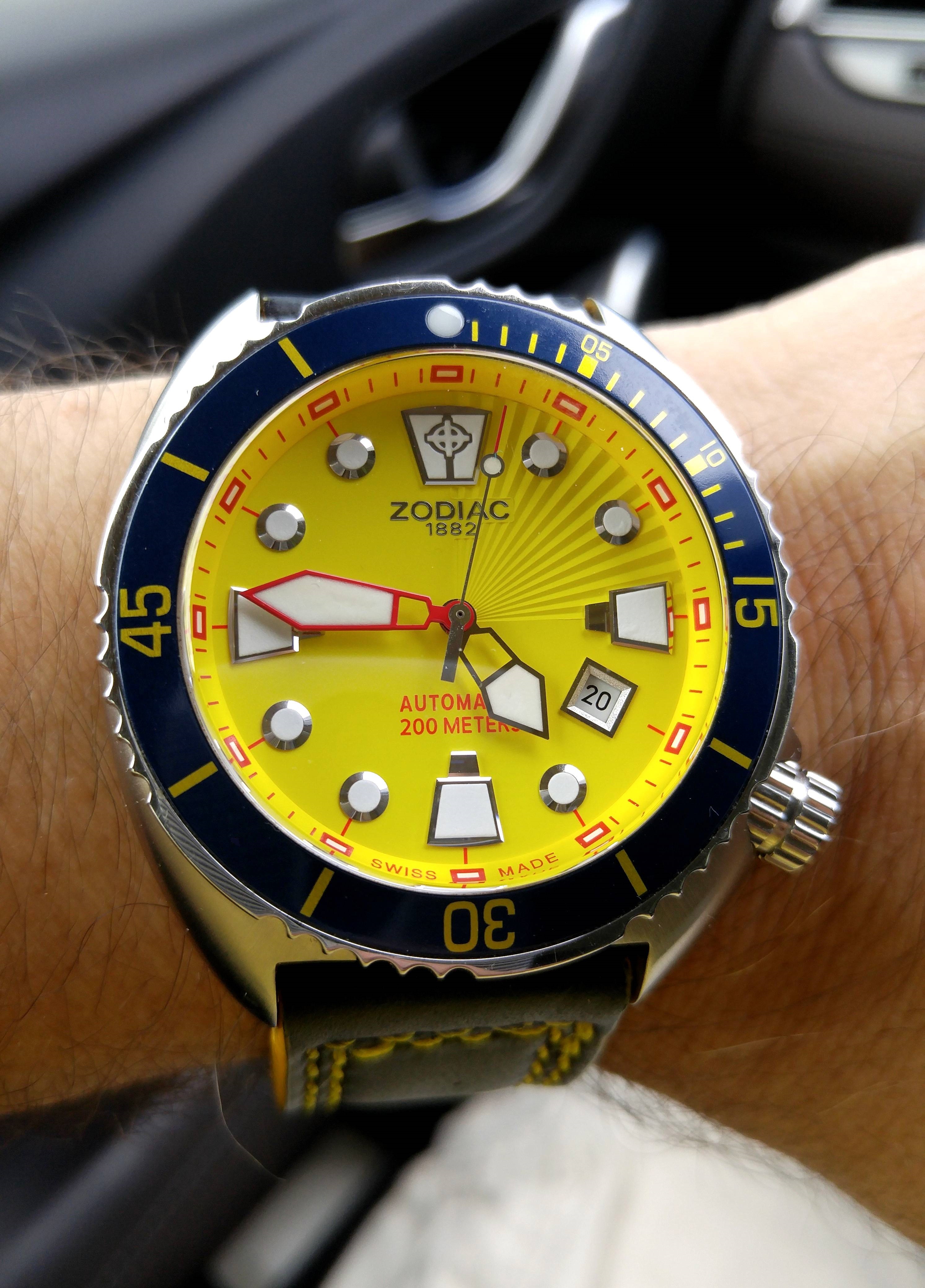 FS: ZODIAC OCEANAIRE ZO8003 – YELLOW DIAL - DIVERS CLUB 