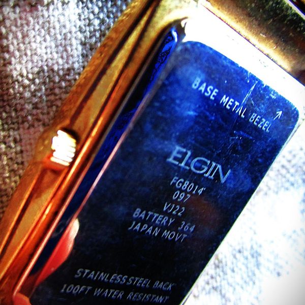 ELGIN DIAMOND men's Watch BLACK GOLD BEAUTY NEW BATTERY | WatchCharts ...