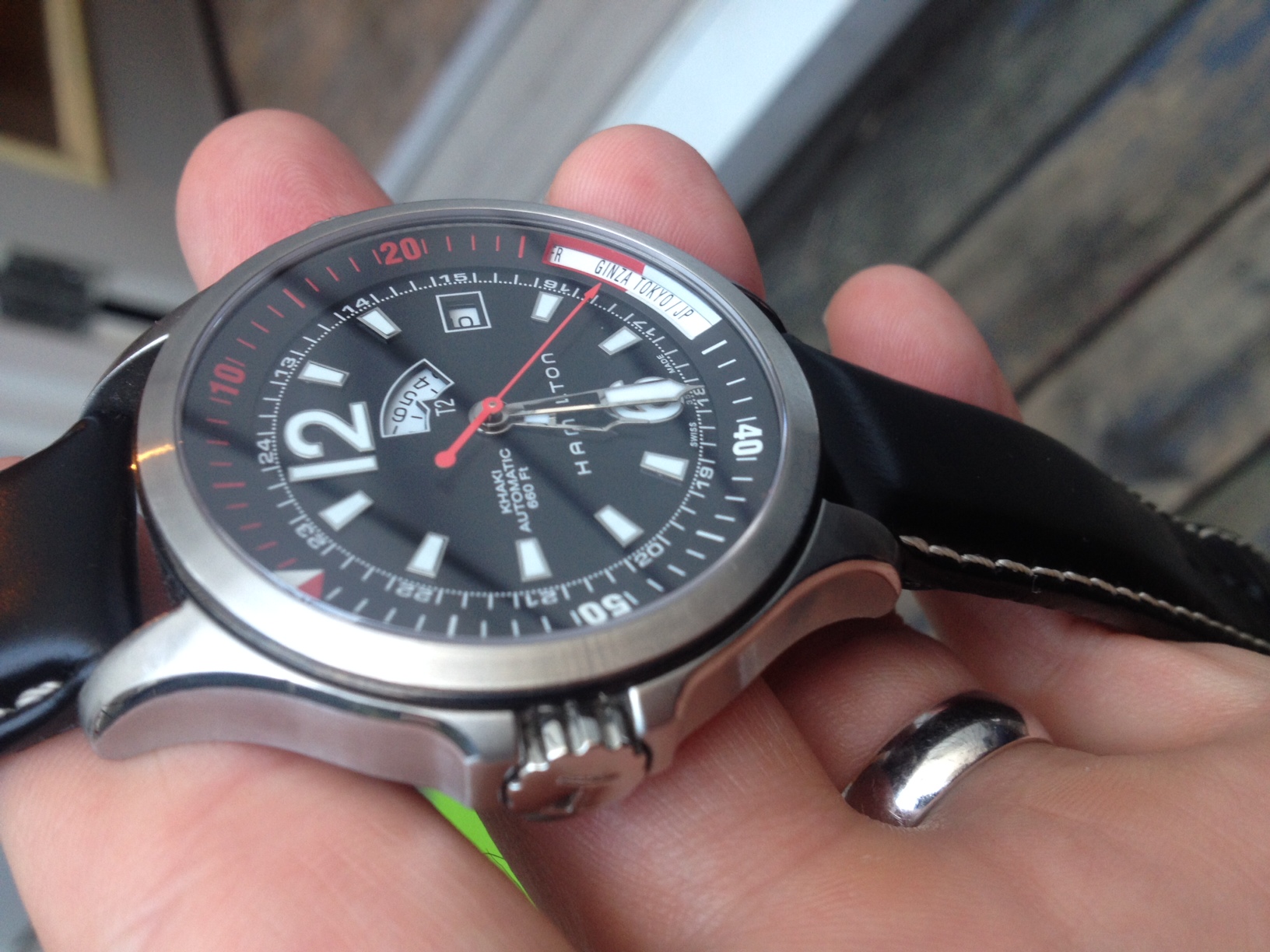 FSOT: Like new Hamilton Khaki Navy GMT Men's Automatic Watch