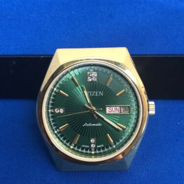 Citizen Automatic Green Face Water Resistant GN-4-S Watch 71-2612