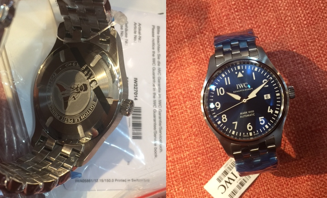 FS BNIB IWC IW327014 Mark VXIII Le Petit Prince blue Dial