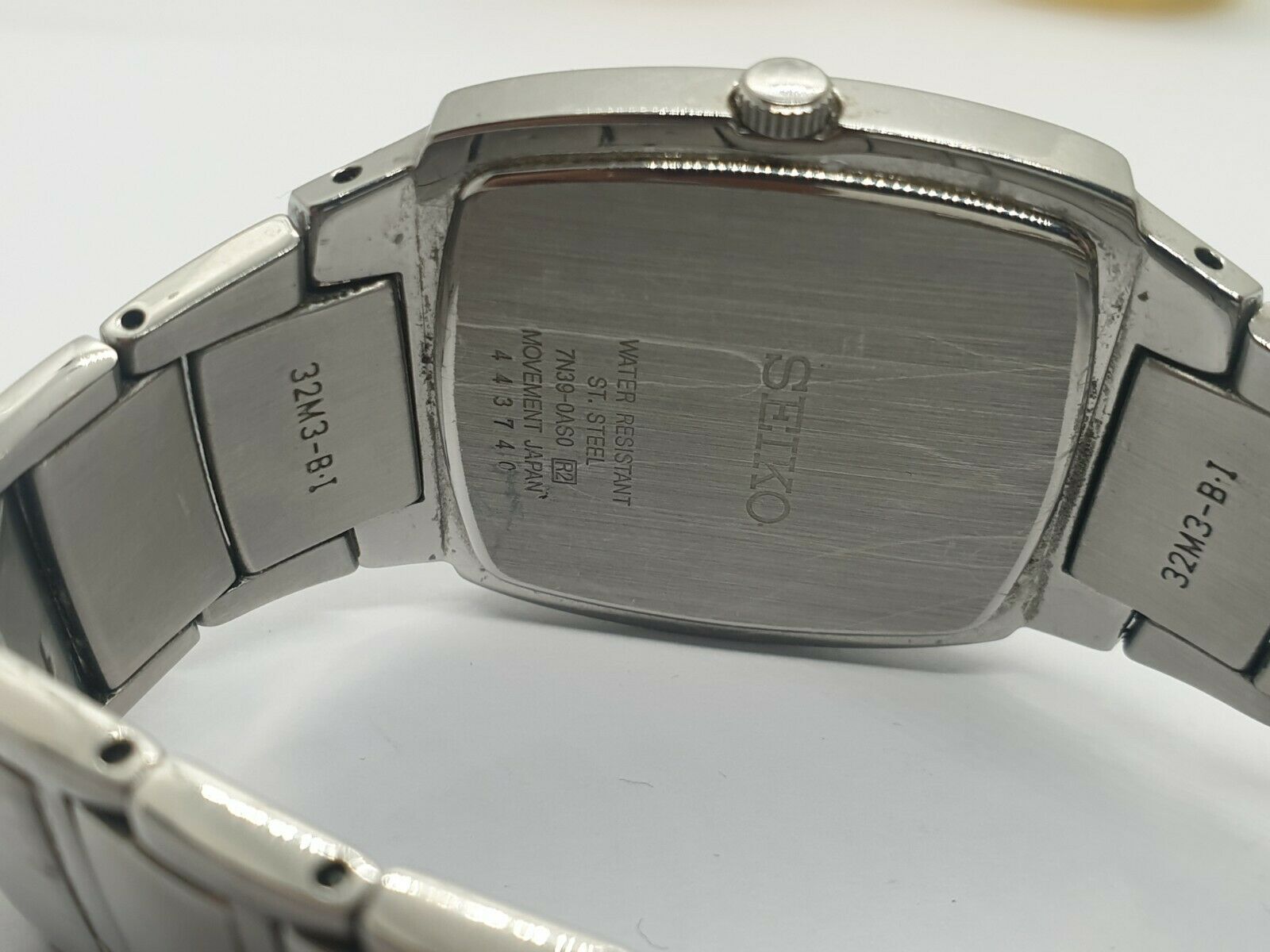 Seiko 7N39-0AS0 Gents Premier model Rare Import Square Quartz