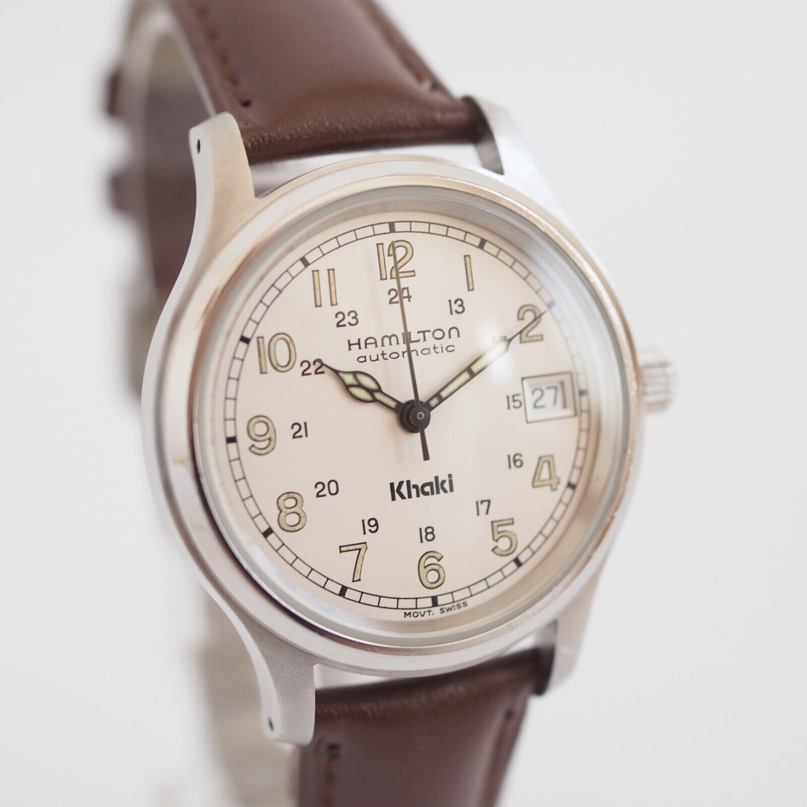 Hamilton Military Khaki 9721B AUTOMATIC White dial Stainless Men