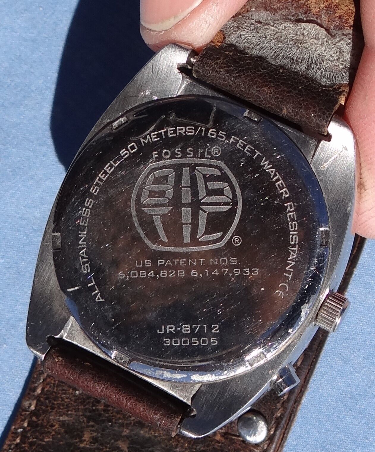 時計 Fossil big tic jr-8712 STUNNING FOSSIL BIG TIC ALL STAINLESS STEEL JR-8712 WATCH